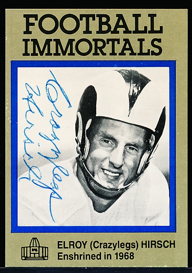 Autographed 1985-87 Football Immortals #55 Crazylegs Hirsch