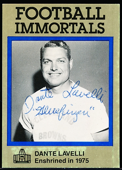 Autographed 1985-87 Football Immortals #67 Dante Lavelli