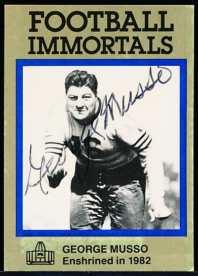 Autographed 1985-87 Football Immortals #88 George Musso
