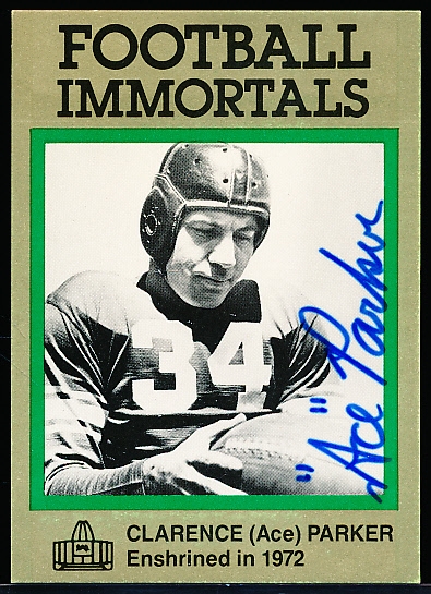 Autographed 1985-87 Football Immortals #97 Ace Parker