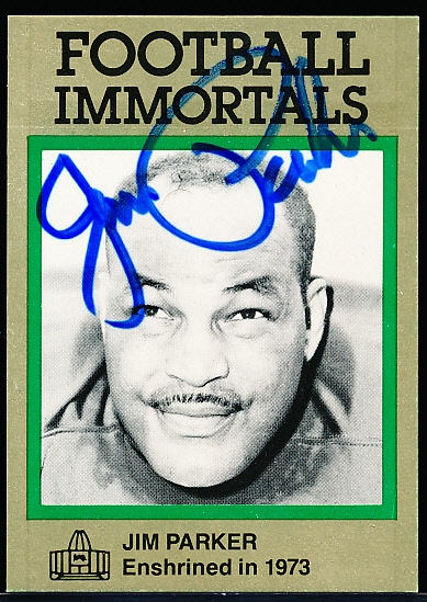 Autographed 1985-87 Football Immortals #98 Jim Parker