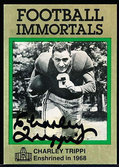 Autographed 1985-87 Football Immortals #117 Charley Trippi
