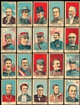 1920’s “World War I Leaders” (W545) Complete Individual Strip Card Complete Set of 80- Numbered Card Set