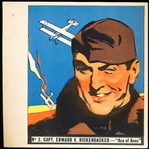 1936 Goudey Gum Co. “History of Aviation” (R65) 5-1/2” x 5-1/2” Cards- #2 Capt. Edward V. Rickenbacker- Ace of Aces