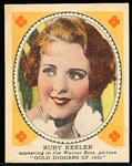 1938 Shelby Gum Co. “Hollywood Picture Star Gum” (R68)- #40 Ruby Keeler