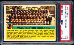 1956 Topps Football- #61 Washington Redskins Team- PSA Vg 3 – SP