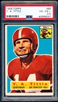 1956 Topps Football- #86 Y.A. Tittle, 49ers- PSA Vg-Ex+ 4.5