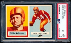 1957 Topps Football- #1 Eddie LeBaron, Redskins- PSA Ex-Mt 6