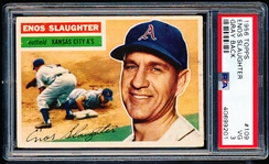 1956 Topps Baseball- #109 Enos Slaughter, KC A’s- PSA VG 3 