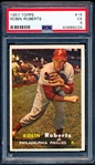1957 Topps Baseball- #15 Robin Roberts, Phillies- PSA Ex 5 