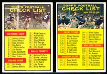 1961 Topps Fb- 2 Diff Checklists