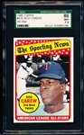 1969 Topps Baseball- #419 Rod Carew All Star- SGC 86 (NM+ 7.5)
