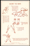 1939 R303A Bb Premium- Hal Trosky- “How To Bat” Back
