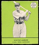 1941 Goudey Bb- #7 Wayne Ambler, Cinc- Green Color Version