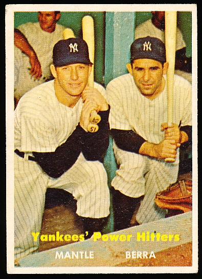 1957 Topps Baseball- #407 Mantle/ Berra