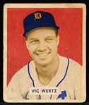 1949 Bowman Baseball- #164 Vic Wertz, Tigers- Hi#