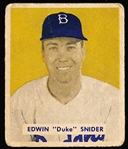 1949 Bowman Baseball- #226 Duke Snider, Dodgers- Rookie Card!- Hi#