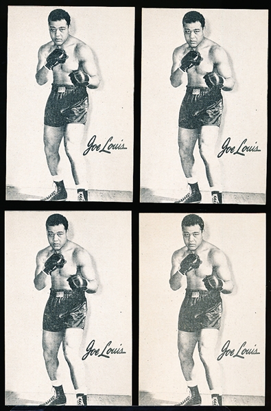 1947 Bond Bread Boxing- Joe Louis- 4 Cards