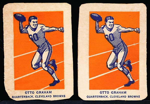 1952 Wheaties Fb- Otto Graham, Browns- Action Pose- 2 Cards