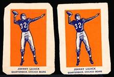 1952 Wheaties Fb- Johnny Lujack, Bears- Action Pose- 2 Cards