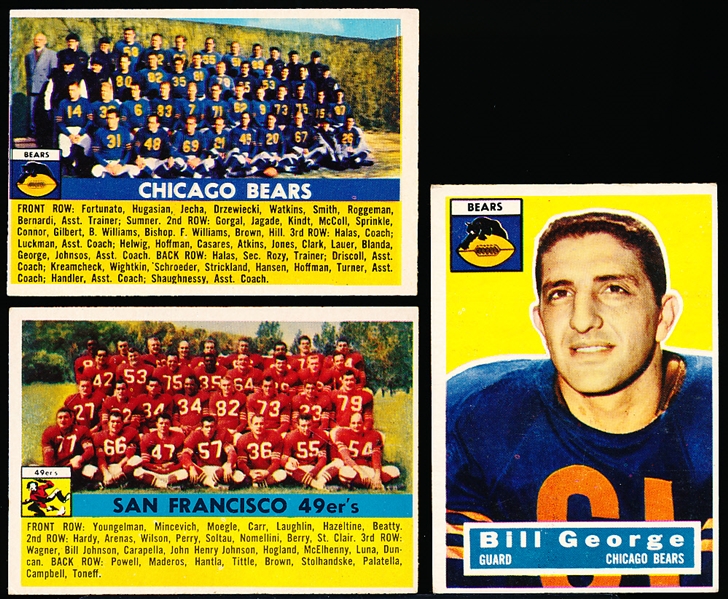 1956 Topps Fb- 3 Diff