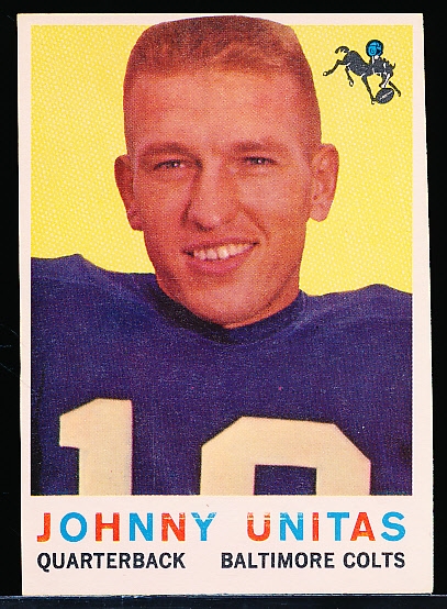 1959 Topps Fb- #1 John Unitas, Colts