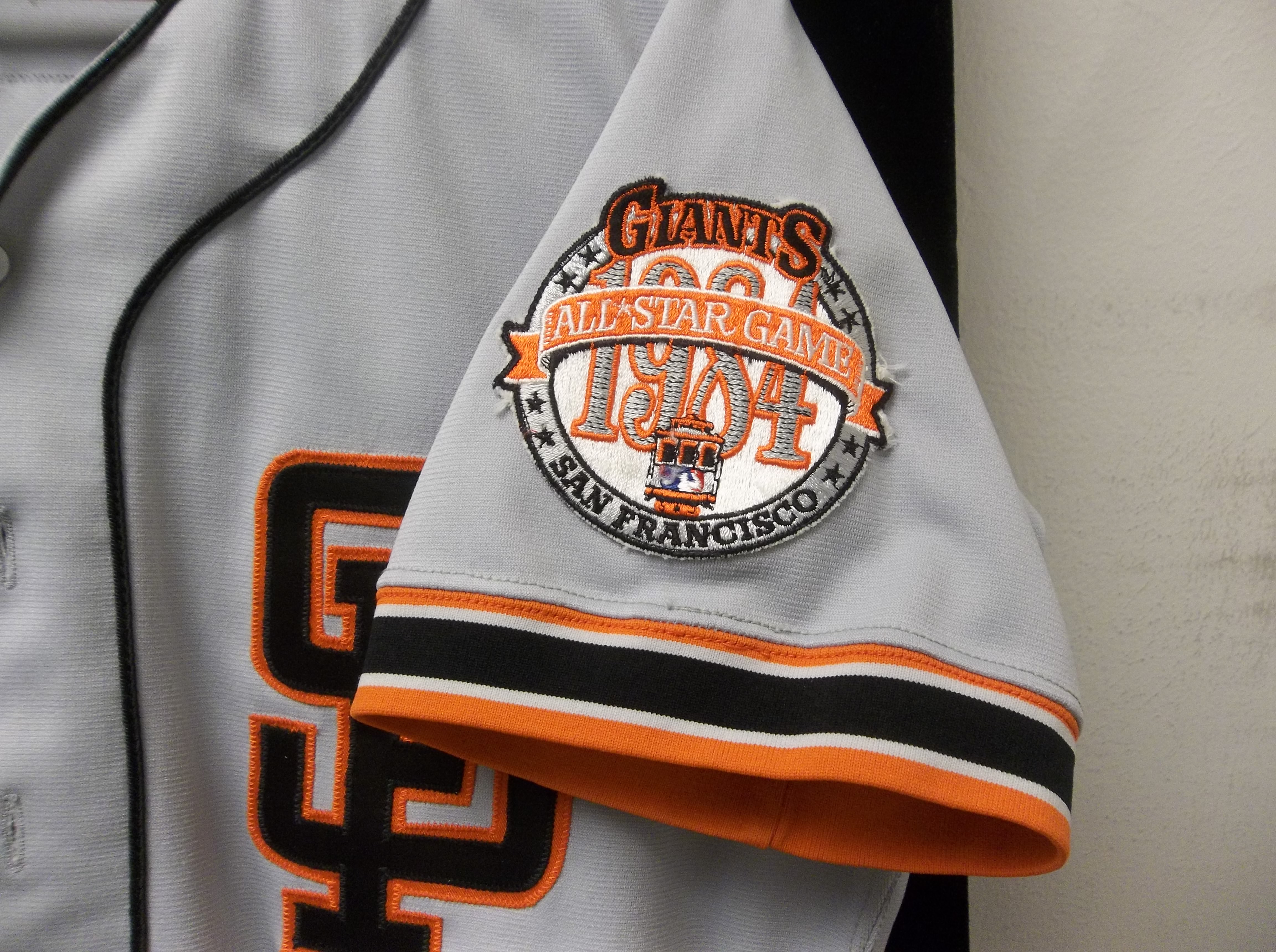 Lot Detail - Game-Worn 1984 San Francisco Giants Wilson MLB #10 Johnny  LeMaster Gray Road Jersey- Dick Dobbins Letter