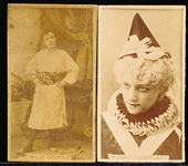 Late 1800’s Sweet Caporal Cigarettes “Actors & Actresses” (N245) Vertical Ad Back Cigarette Cards- 5 Diff.