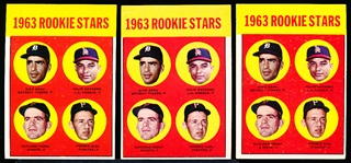 1963 Topps Bb- #169 Gaylord Perry- 3 Cards