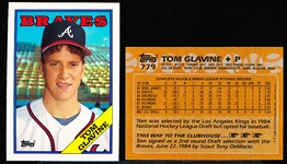 1988 Topps Bsbl. #779 Tom Glavine RC, Braves- 50 Cards