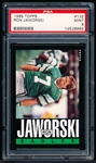 1985 Topps Football- #132 Ron Jaworski, Eagles- PSA Mint 9