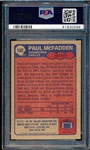 1985 Topps Football- #133 Paul McFadden, Eagles- PSA Mint 9- Tough 9! 