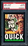 1985 Topps Football- #135 Mike Quick, Eagles- PSA Mint 9