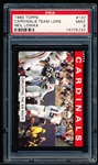 1985 Topps Football- #137 Cardinals Team Ldrs (Lomax)- PSA Mint 9