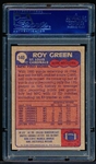 1985 Topps Football- #140 Roy Green, Cardinals- PSA Mint 9