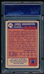 1985 Topps Football- #147 Lionel Washington, Cardinals- PSA Mint 9