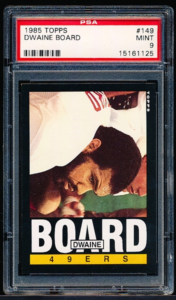 1985 Topps Football- #149 Dwaine Board, 49ers- PSA Mint 9