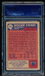 1985 Topps Football- #151 Roger Craig, 49ers- PSA Mint 9
