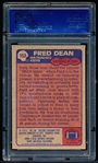 1985 Topps Football- #153 Fred Dean, 49ers- PSA Mint 9