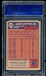 1985 Topps Football- #160 Jack Reynolds, 49ers- PSA Mint 9