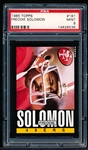 1985 Topps Football- #161 Freddie Soloman, 49ers- PSA Mint 9