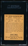 1941 Playball Bb Autographed- #69 George Case, Washington- SGC Certified “A” & Encapsulated