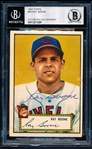 1952 Topps Baseball Autographed- #55 Ray Boone, Cleveland- Beckett Authenticated & Encapsulated