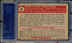 1952 Topps Baseball Autographed- #88 Bob Feller, Cleveland- PSA/DNA Authenticated & Encapsulated