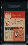 1953 Topps Baseball Autographed- #112 Ned Garver. Tigers - SGC Authenticated & Encapsulated