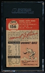 1953 Topps Baseball Autographed- #156 Jim Rivera, White Sox - SGC Authenticated & Encapsulated