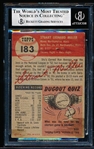 1953 Topps Baseball Autographed- #183 Stu Miller, Cardinals- Beckett Authenticated & Encapsulated