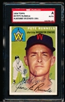 1954 Topps Baseball Autographed- #6 Pete Runnels, Washington- SGC Authenticated & Encapsulated