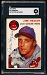 1954 Topps Baseball Autographed- #29 Jim Hegan, Cleveland- SGC Authenticated & Encapsulated