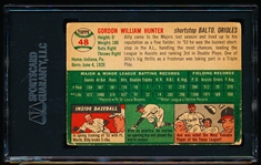 1954 Topps Baseball Autographed- #48 Billy Hunter, Batimore- SGC Authenticated & Encapsulated
